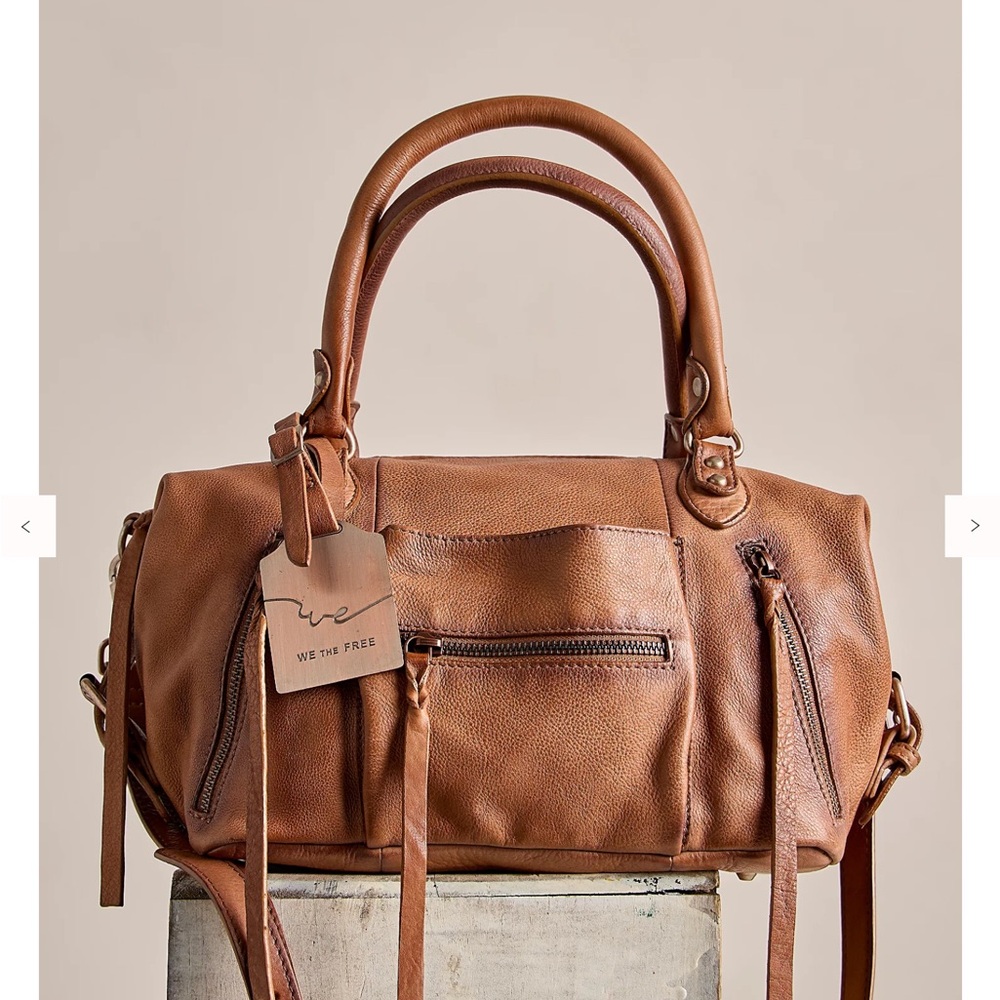 Free People Tan Leather Satchel